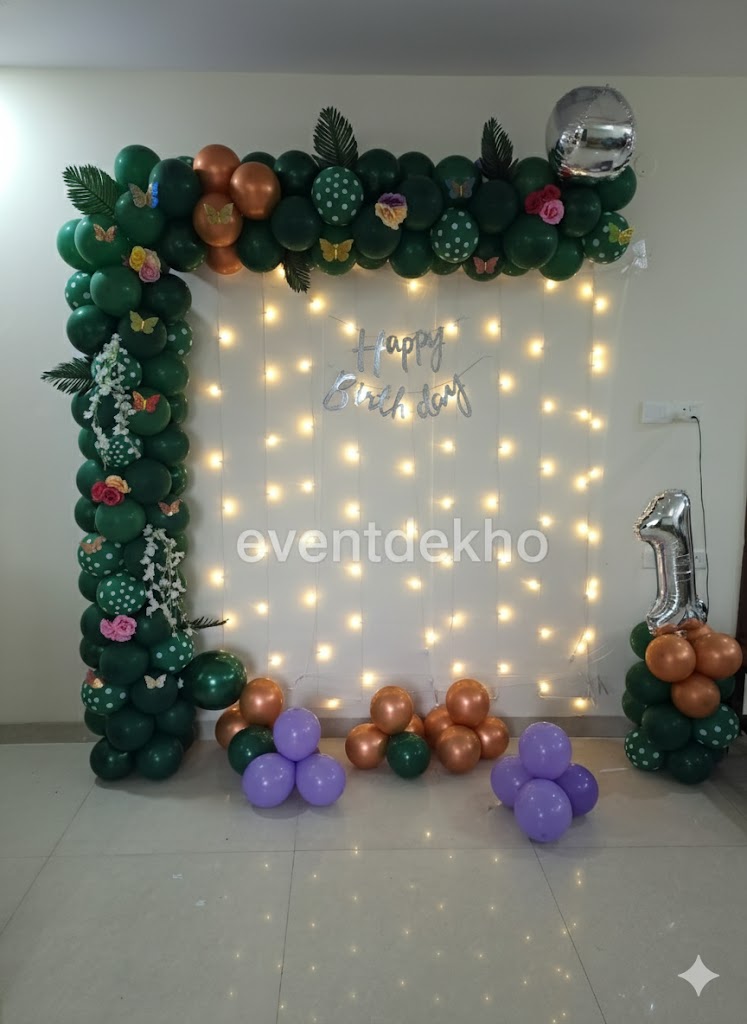 Elegant Green Gold Balloon Bir...