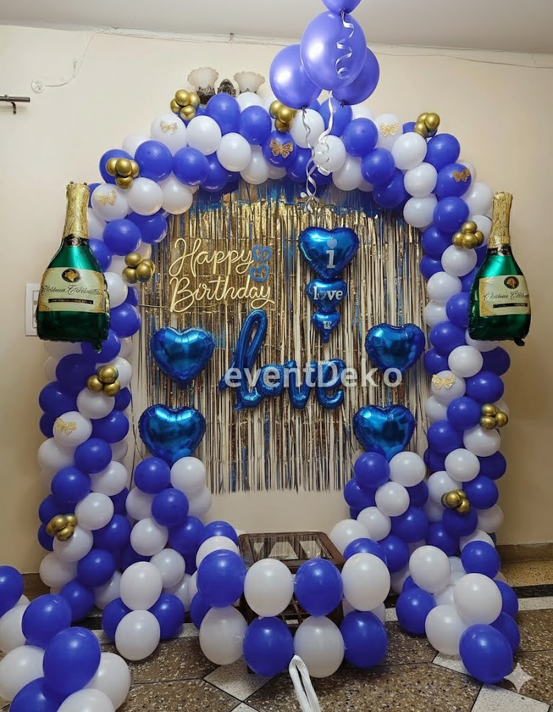 Royal Blue and White Balloon A...