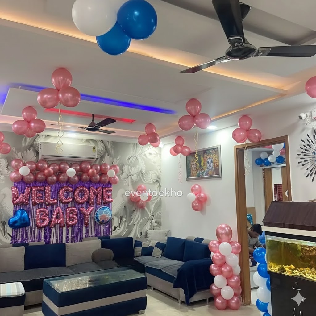 Welcome Baby Rose Gold and Whi...